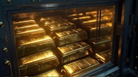 a picture of a gold vault with gold bars in it